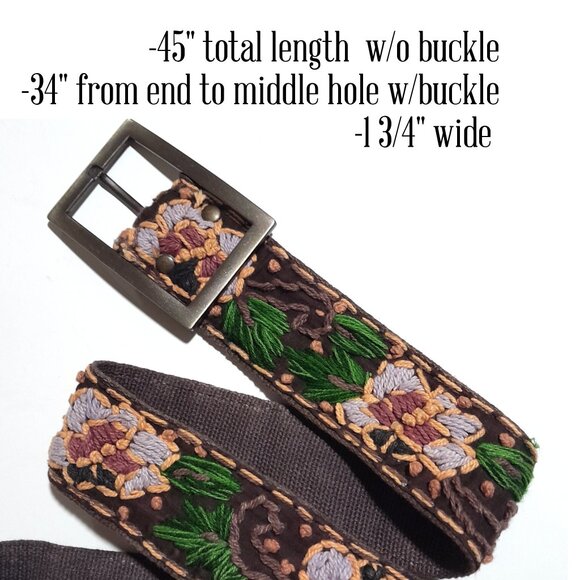 Women's Hand Embroidered Belt Boho L/XL Multi Color India READ FULL DESCRIPTION - Picture 3 of 4